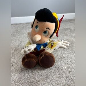 NEW! Vintage Pinocchio Doll Disneyland Walt Disney World Cloth Plush Sitting